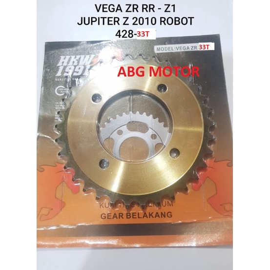 GEAR GIR GIGI TARIK BELAKANG VEGA ZR RR JUPITER Z 2010 ROBOT Z1 428 - 33 T 33T