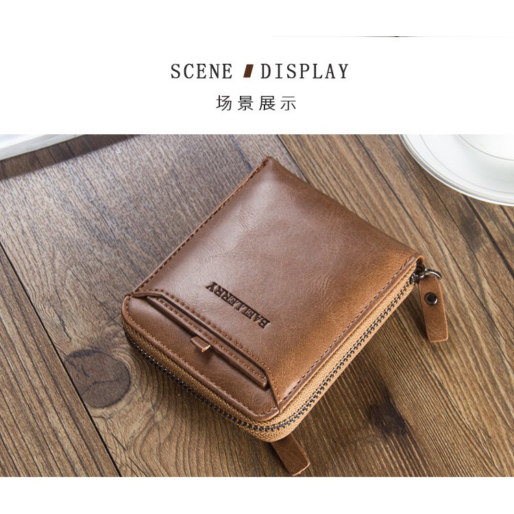 BAELLERRY DOMPET UANG RESLETING WALLET SEMI KULIT LEMBUT ADA TEMPAT KOIN D3124
