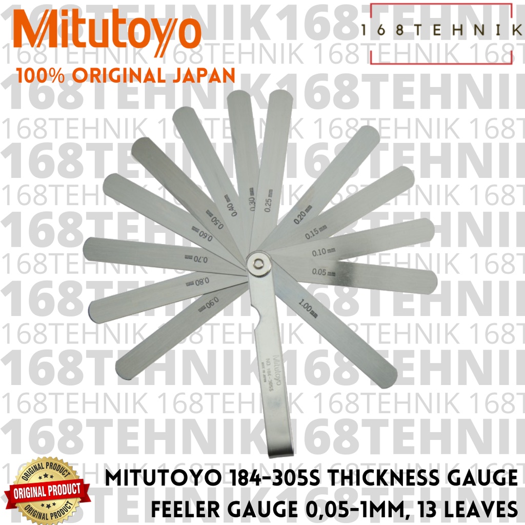 Jual MITUTOYO 184305S THICKNESS GAUGE / FEELER GAUGE 0,051mm , 13
