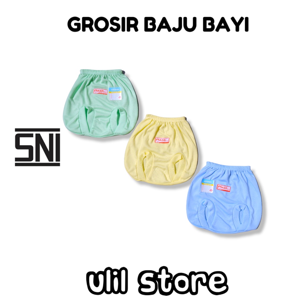 6PC (3 Stel) Grosir Baju Bayi Kutung Newborn Arista Baby Polos Usia 0-4 Bulan-3