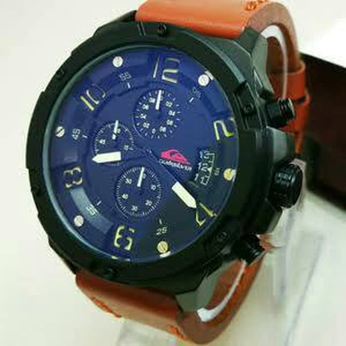 Jam Tangan Pria Chrono Tali Kulit Quick Silver
