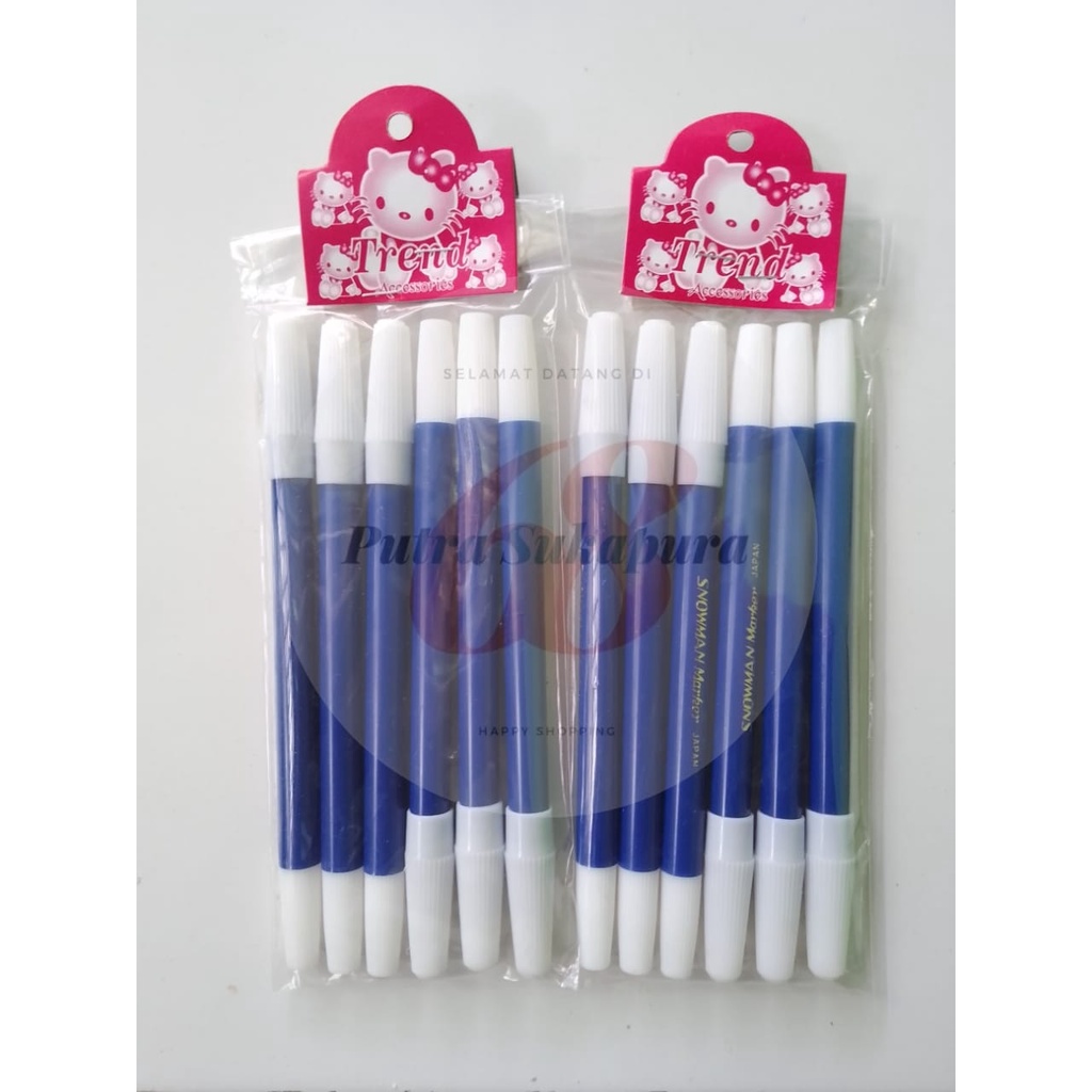 

[6pcs] Spidol kecil SNOWMAN Biru