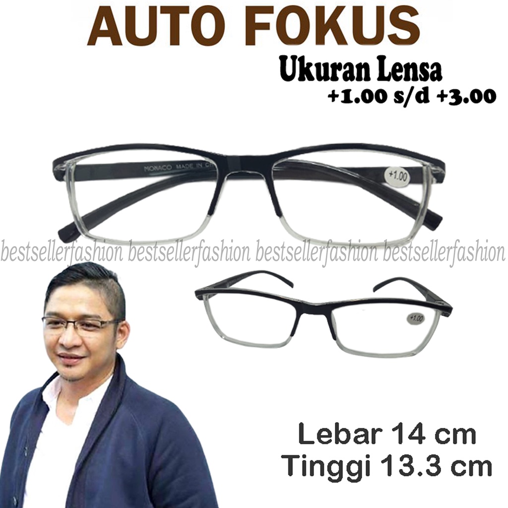 Kacamata Plus (+) Lensa Anti Radiasi Komputer Hp Sinar Biru Fashion Pria Wanita Unisex uk +1.00 s/d +3.00 Kacamata Baca Plus Model Frame Half rim / Kacamata rabun Dekat