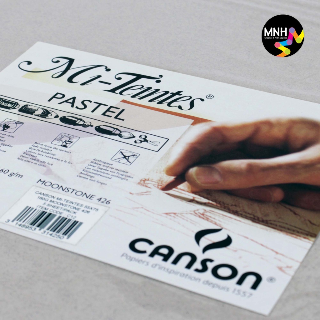 

Paper Kertas CANSON MI-TEINTES 55X75 160G MOONSTONE 426