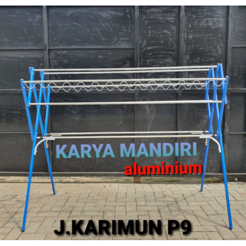 Cuci Gudang - Jemuran Baju / Pakaian / Rak Handuk Warna / Lipat / 180 Cm /1,8 Cm / Karimun