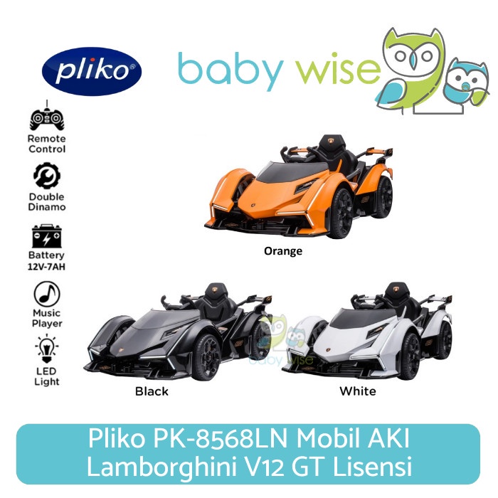 Pliko PK-8568LN Mobil AKI Lamborghini V12 GT Gran Tourismo Lisensi