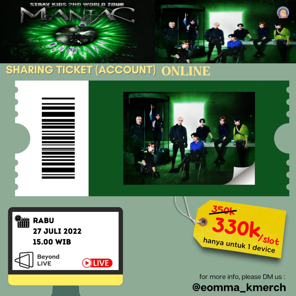 SHARING [TIKET] STRAY KIDS 2nd World Tour "MANIAC" in JAPAN TOKYO BEYOND LIVE