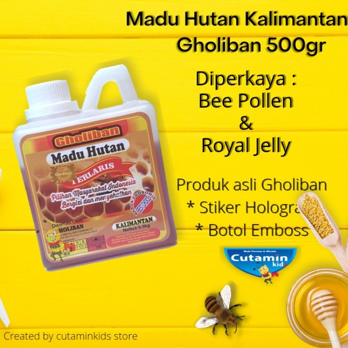 

d201nhd Madu Asli/Madu Murni/Madu Hutan Kalimantan 500Gr/0.5Kg Gholiban Asli Ds201Fs