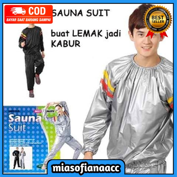 (COD) Baju Sauna / Sauna Suit / Jaket Sauna Suit Pelangsing Pembakar Lemak