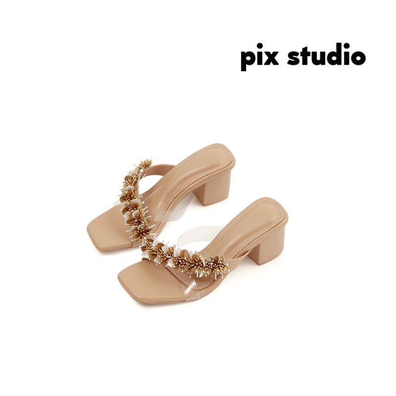 

Pixfootwear Limited Birthday Edition Nude Laia - Sepatu Hak Wanita Laia Payet