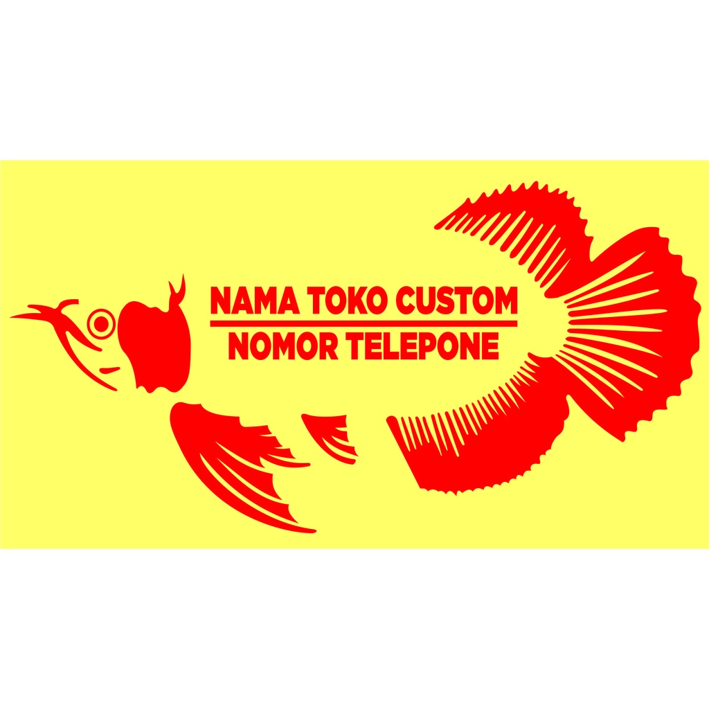 

STICKER ARWANA NAMA TOKO CUSTOM