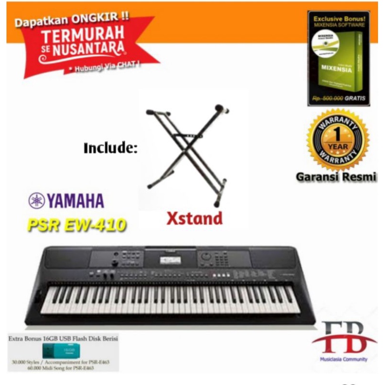 Keyboard Yamaha PSR EW410 / Alat musik Keyboard PSREW410 / EW 410 / EW-410 76 Keys