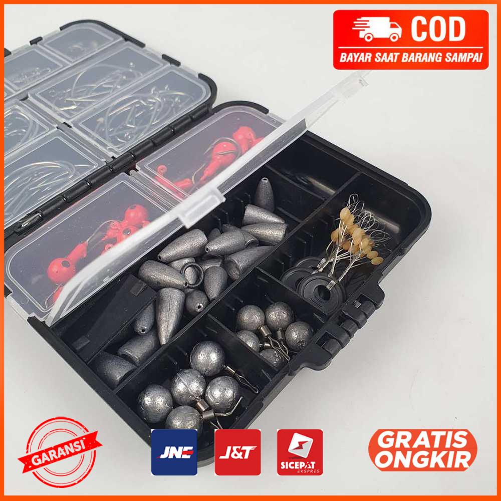 Kail Pancing Fishing Hook Tackle Box Set 148 PCS