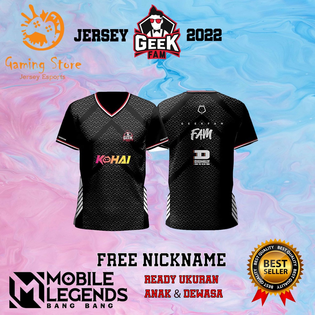 Jersey Kaos Baju GEEK FAM 2022