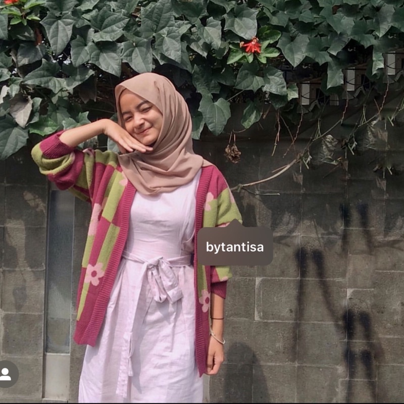 CARDIGAN RAJUT MOTIF BUNGA AERO BAHAN LEMBUT MOTIF CANTIK