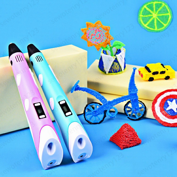 COD 3D Printing Pen 3D Printer Arts Pen Making Doodle Arts Crafts USB Cable Intelligent Murah 3D Pen Free PLA Filament