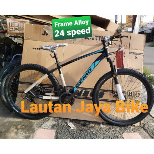  SEPEDA GUNUNG 26 MTB GENIO M541 FRAME ALLOY OPERAN GIGI 8 