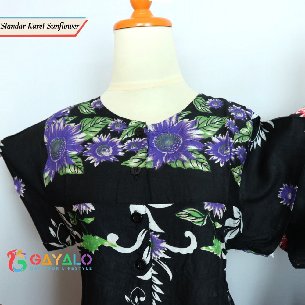 DISKON Daster Standar Karet Sunflower - Grosir Daster Murah - Daster Motif - Daster Gayalo - Daster