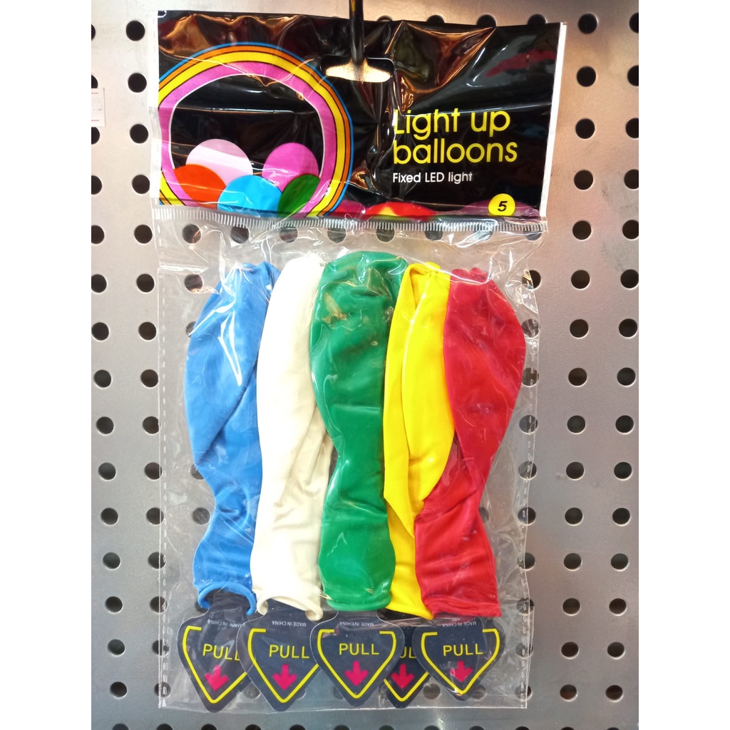 Balon LED isi 5pcs mix Warna/ Balon Lampu / Balon Dekor / Balon Ulang tahun