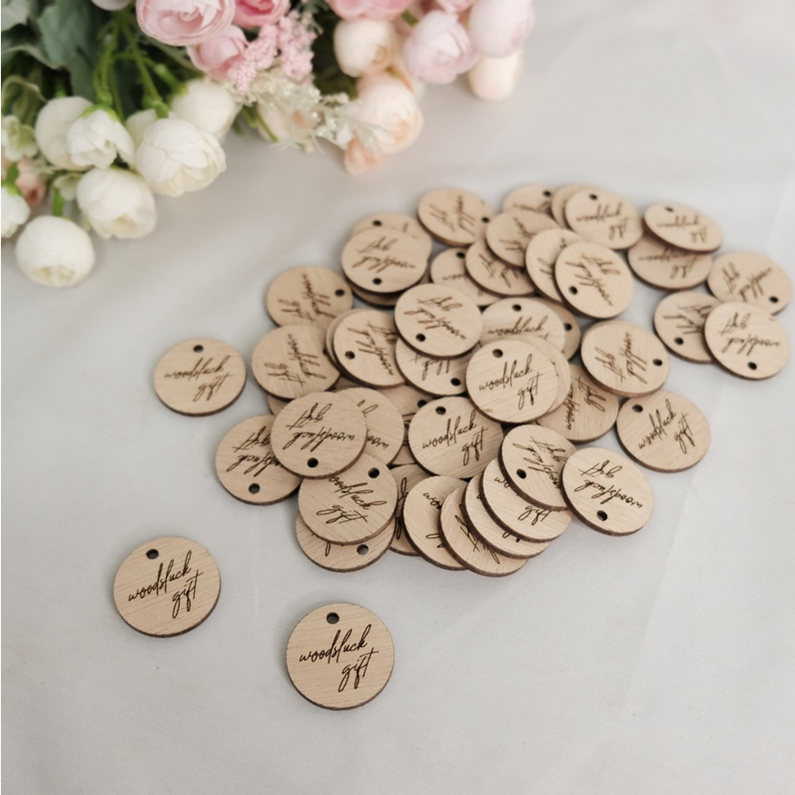 Wooden Custom Logo Hang Tag