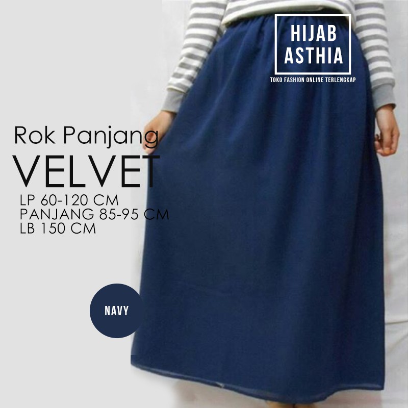 Rok Panjang Velvet / Rok Satin Velvet / Rok Terlaris / Termurah