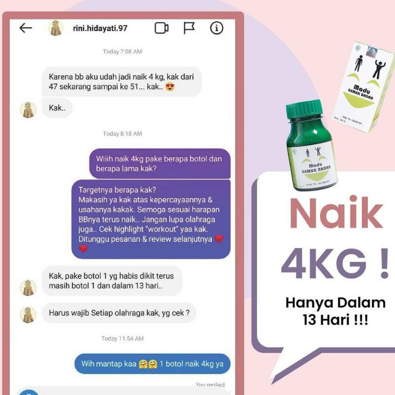 

(COD) MADU GEMUK BADAN ORIGINAL, HALAL & BPOM