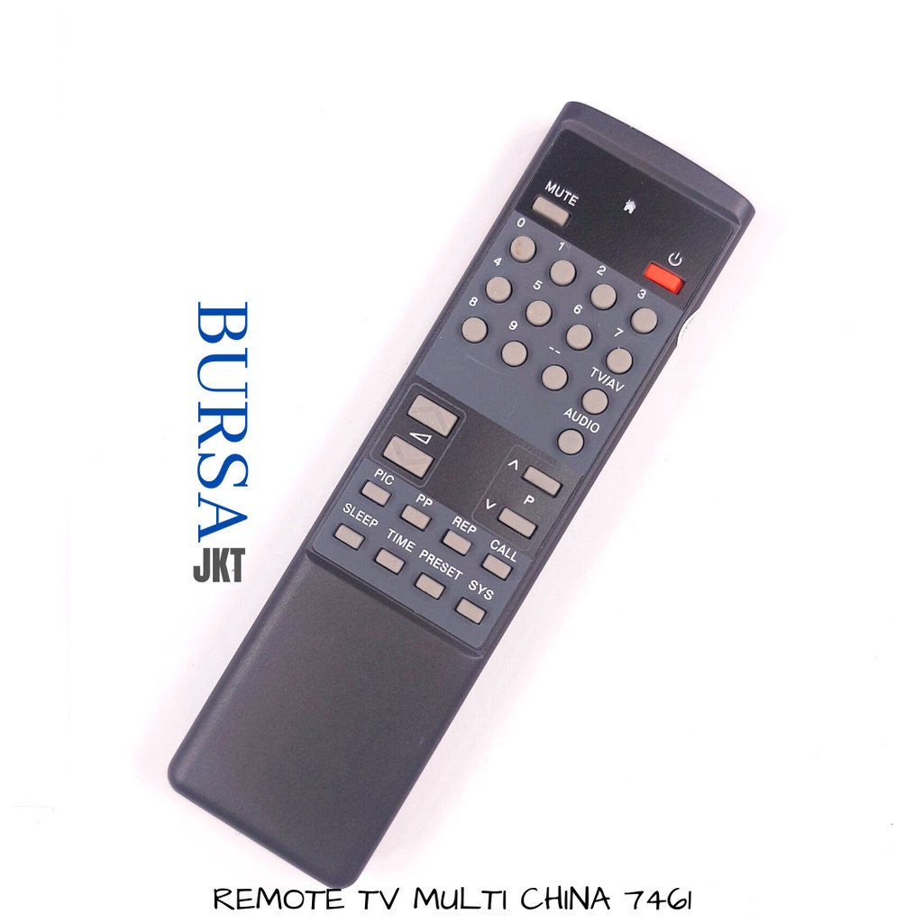 REMOTE TV TABUNG CHINA REMOT TV PENGGANTI MESIN CHINA HITAM 7461