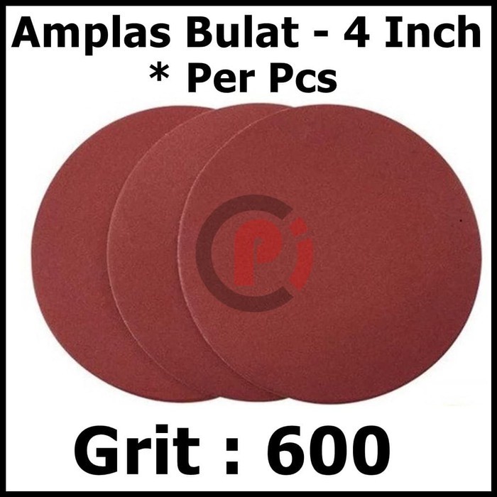 Amplas Bulat Grit 600 Amplas Tempel 4 Inchi Grid A600 4&quot; Inch