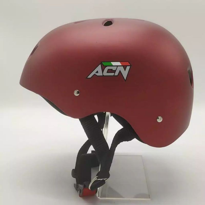 [COD] Helm Sepeda ACN MURAH !! ( Sepeda / Sepeda Lipat / Sepatu Roda / Skuter / Skate )-Maroon Doff