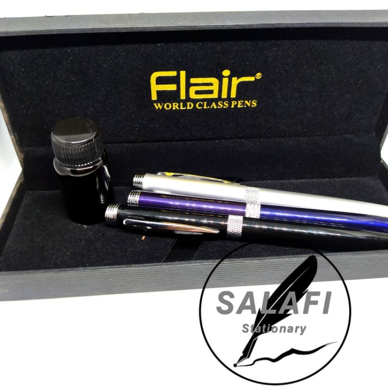

Satu set fountain pen kalam kaligrafi nib 0,8 Mm pena tinta isi 10 ml biru
