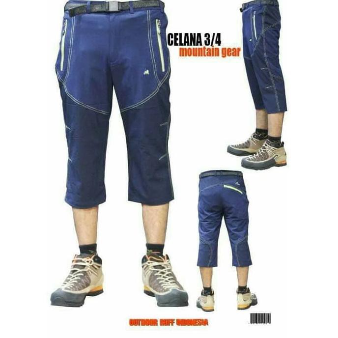 Harga Termurah Celana Gunung Pendek 3/4 Outdoor Pants Mountain Gear Quick Dry Stretch - 30 Original