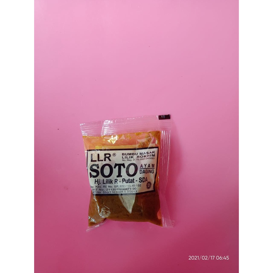 

Bumbu Masak Dapur Instan LLR Hj. LILIK Soto
