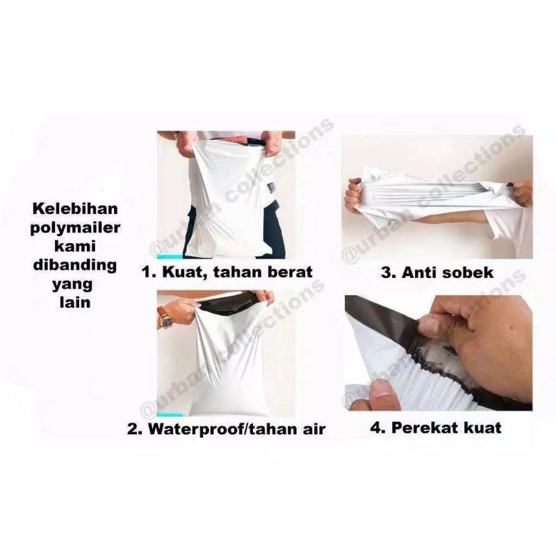 Plastik Polymailer untuk packing online shop isi 100 pcs