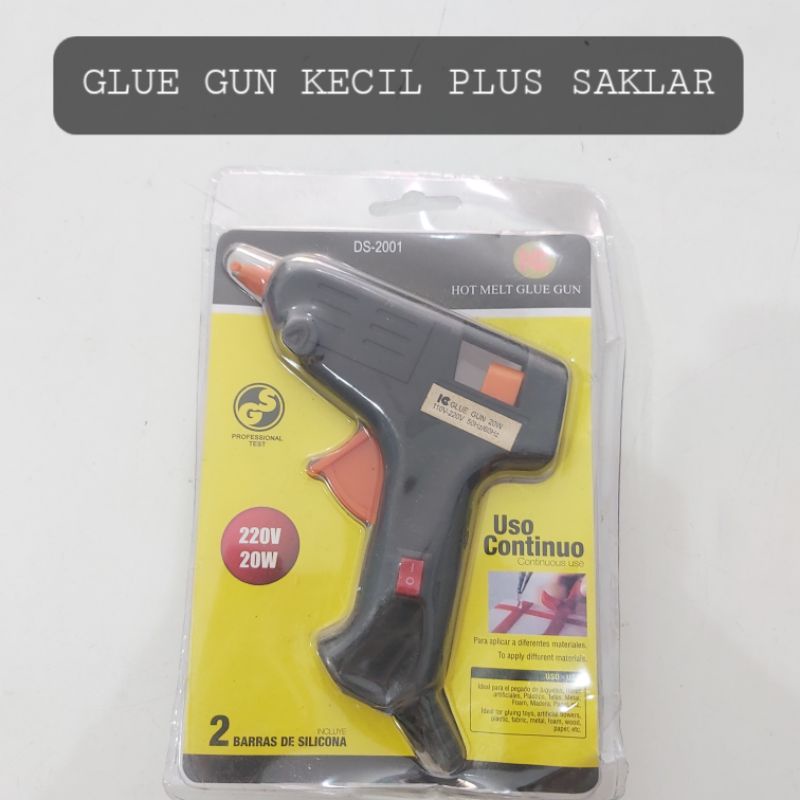 Glue Gun Pistol Lem Lilin Kecil Plus Saklar Hot Melt