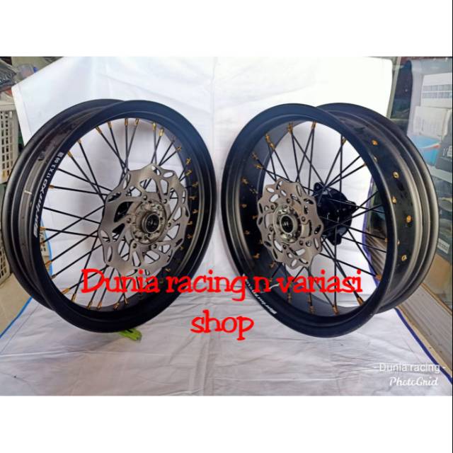 Velg KLX 150  DTracker 150 Supermoto Sumo Rossi sprint XD 300 450 ring 17 Tromol KLX dan distel