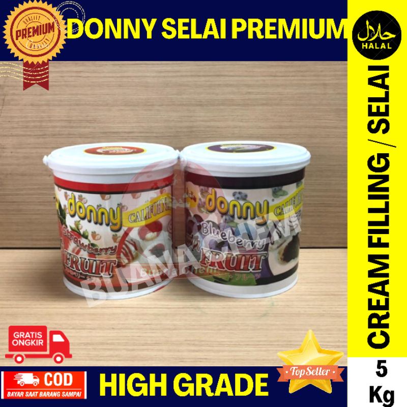 

Donny Fruit Strawberry Blueberry 5kg Filling / Selai Buah Stoberi dan Bluberi