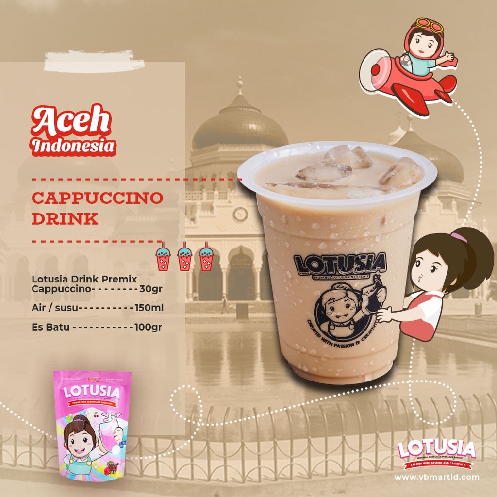 30gr Lotusia Cappuccino Drink Premix (TRIAL PACKAGE)