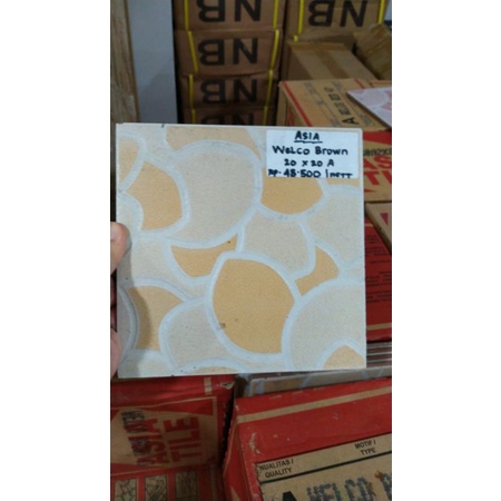 Keramik Lantai Kamar Mandi Asia Welco Brown 20x20 KW1