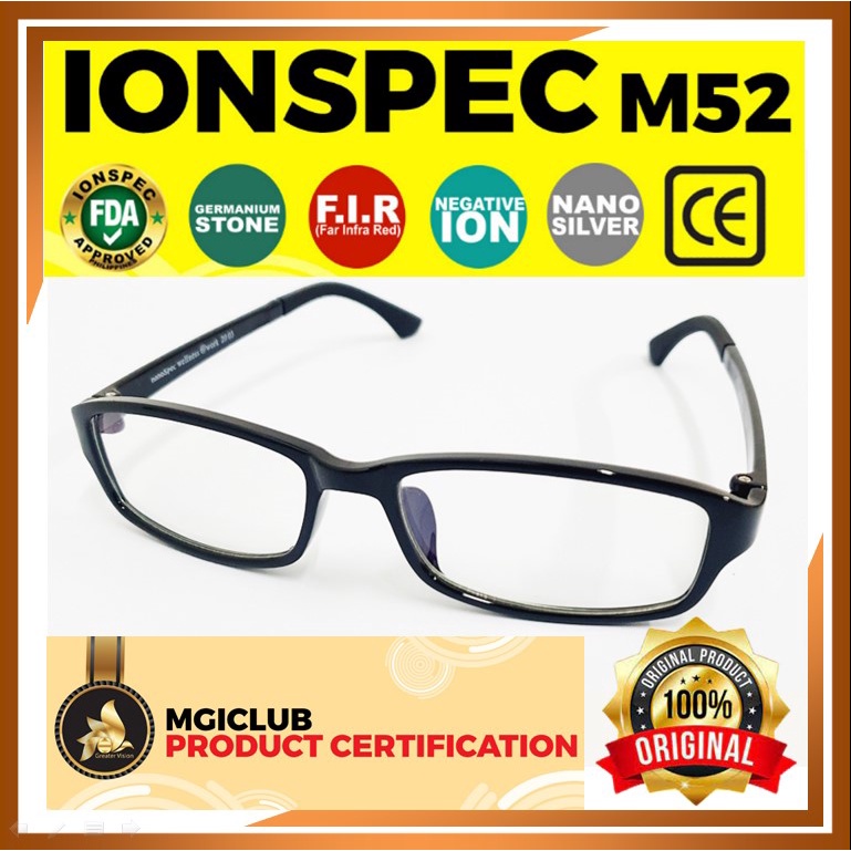 Kacamata Mgi Ionspec M52/Kacamata Terapi Mata Minus,Mata Plus, Mata Silinder dan Glukoma