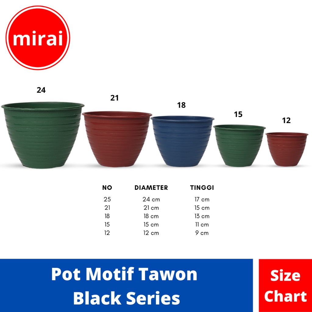 Mirai Pot Tanaman Hias Motif Tawon Warna Color RGB