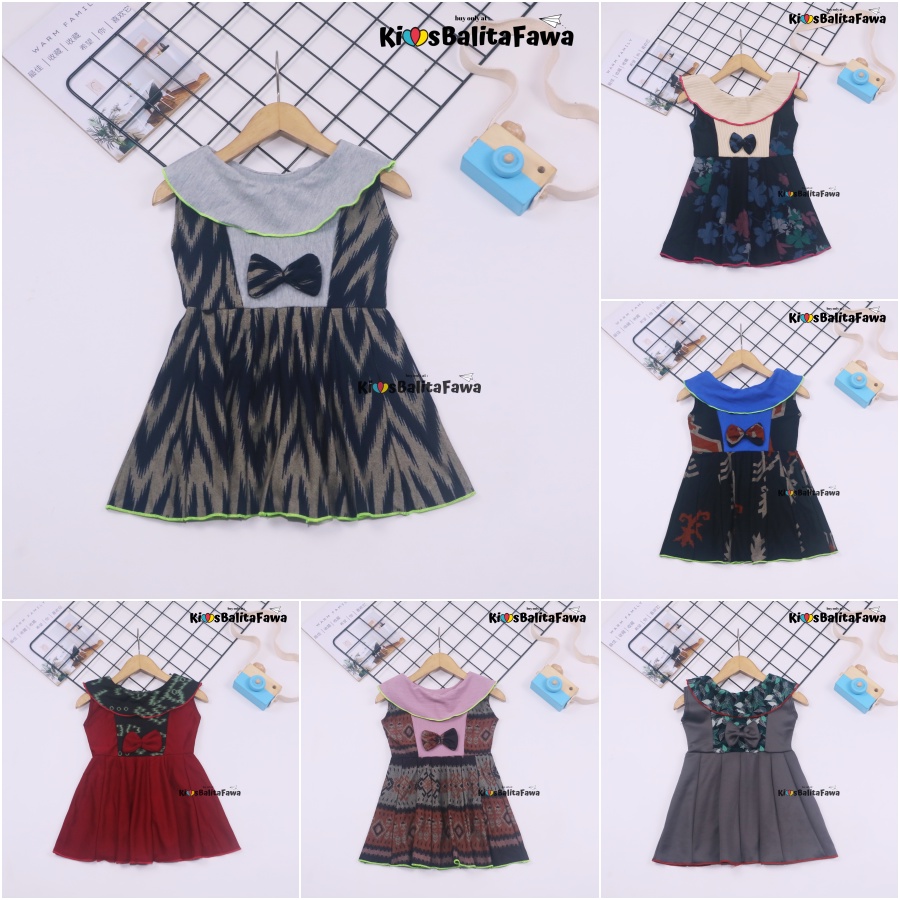 Dress Cantika uk Bayi 3-12 Bulan / Dres Yukensi Murah Baju Anak Perempuan Harian Gaun Pesta Polos babycinnamon