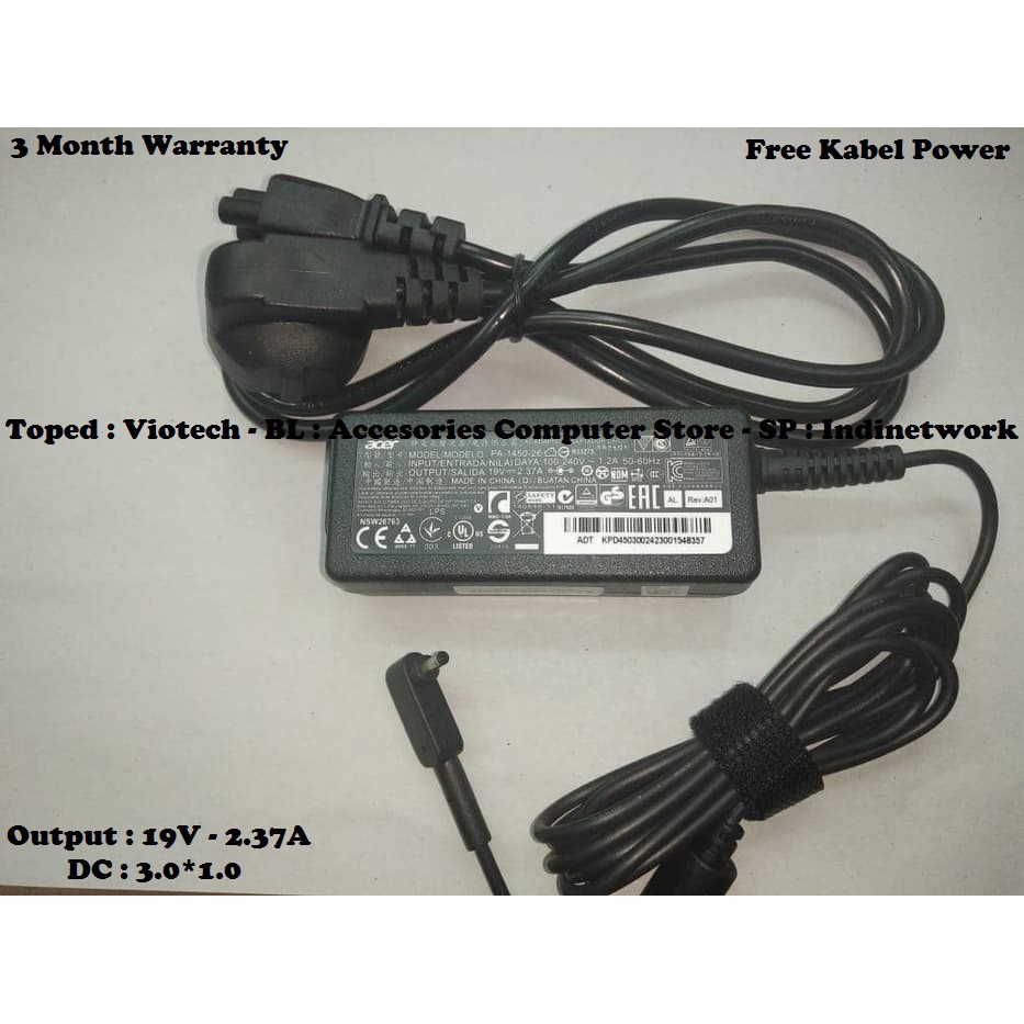 Charger Adaptor Acer 19V 2.37A PA-1450-26, KP.0450H.001, KP.04501.003