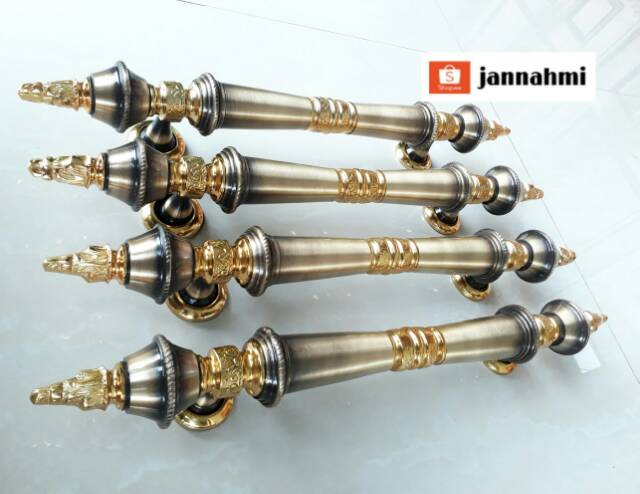 4 pcs handle pintu kuningan solid
