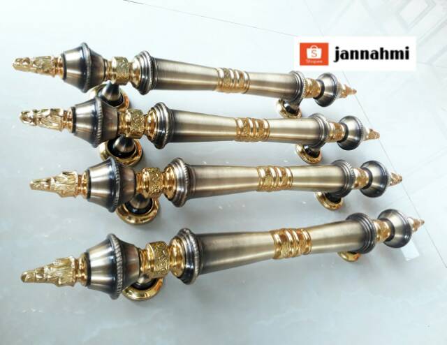 4 pcs handle pintu kuningan solid