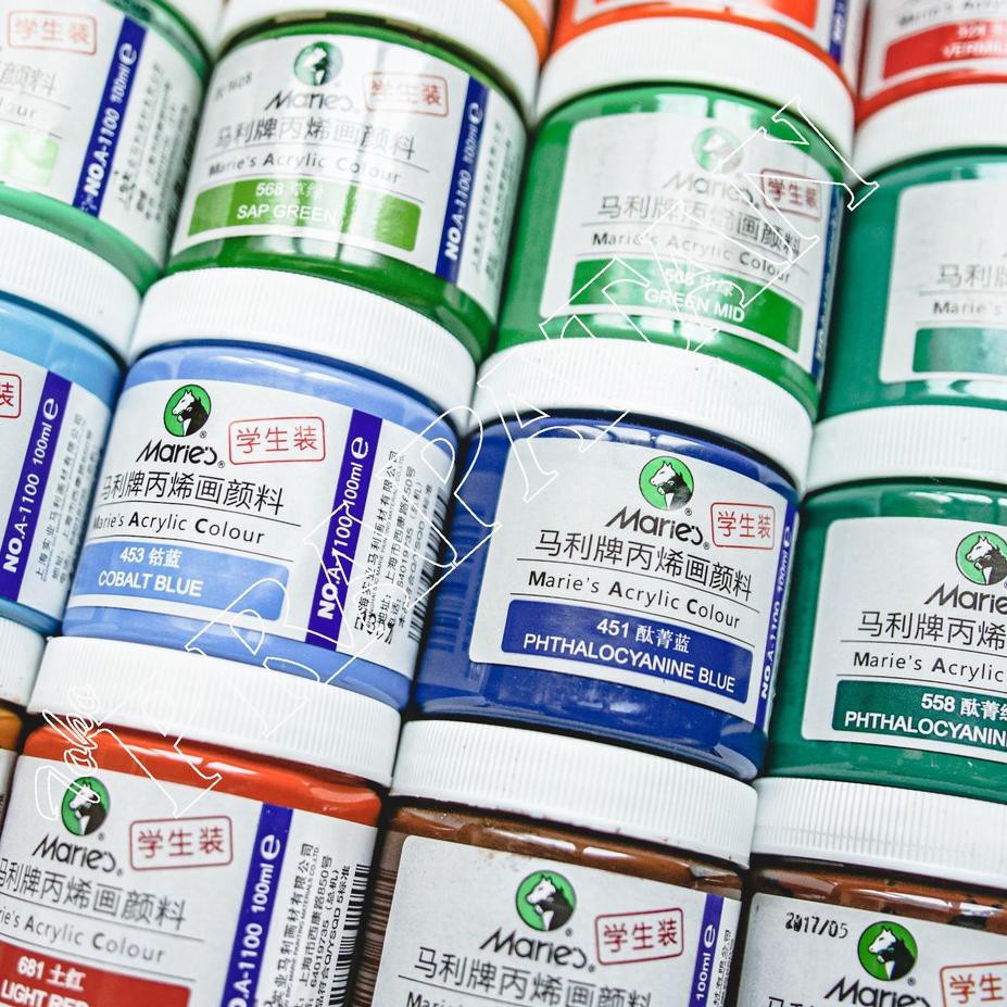 

U5νF Maries Acrylic Paint 100ml / Cat Akrilik Maries 100 ml ◘Ready Stock