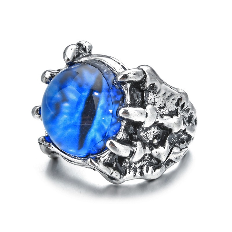 Cincin Desain Evil Eye Gaya Punk Untuk Pria Dan Wanita