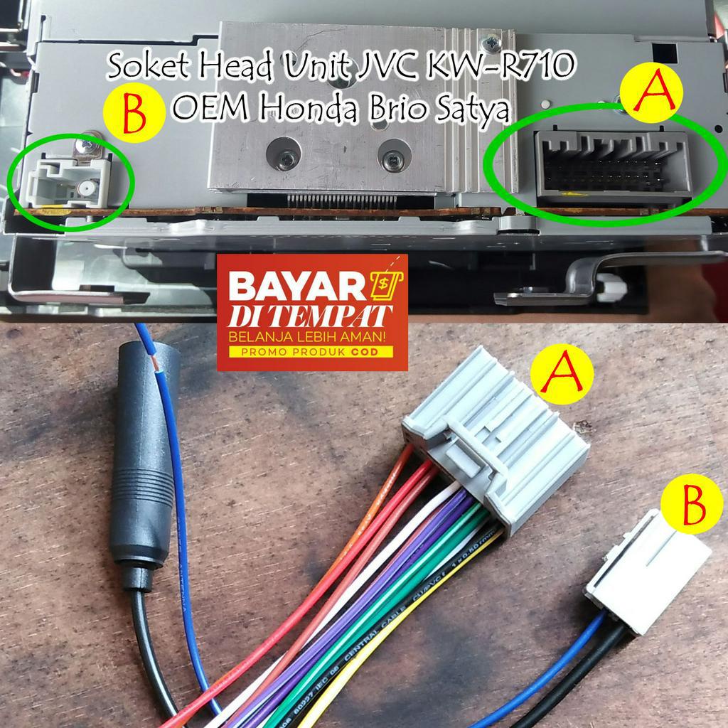 Soket HU JVC KW-R710H3 JVC KW R710H5 Pandora OEM Honda Brio Honda Mobilio