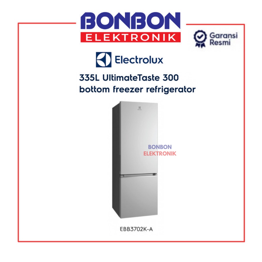 Electrolux Kulkas 2 Pintu Bottom Freezer EBB3702K-A / EBB 3702K-A