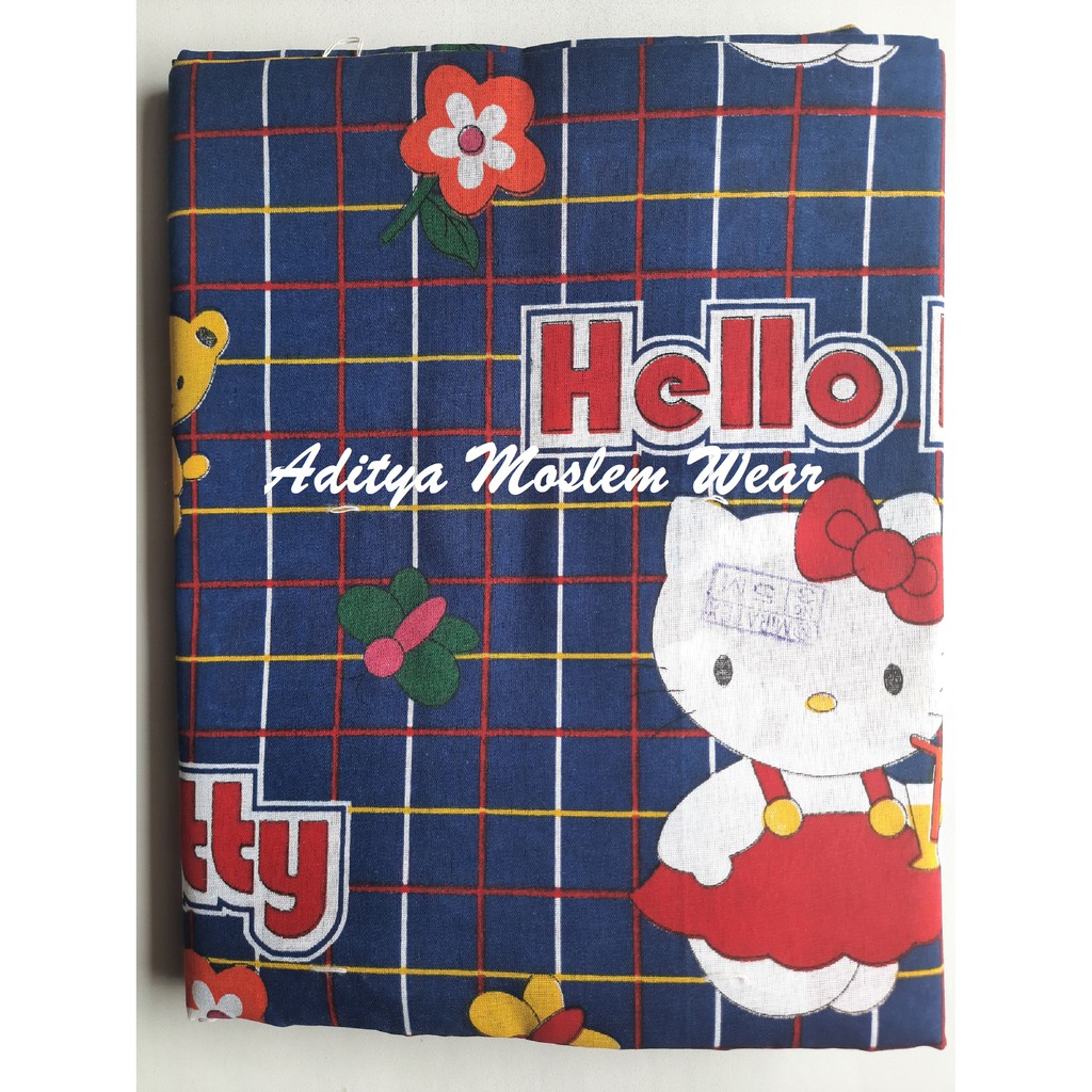 URUNG KASUR KAPUK NO 3 GEBLUG 140X200 CM MOTIF HELLO KITTY SARUNG KASUR ISI KAPUK KULIT KASUR KAPUK