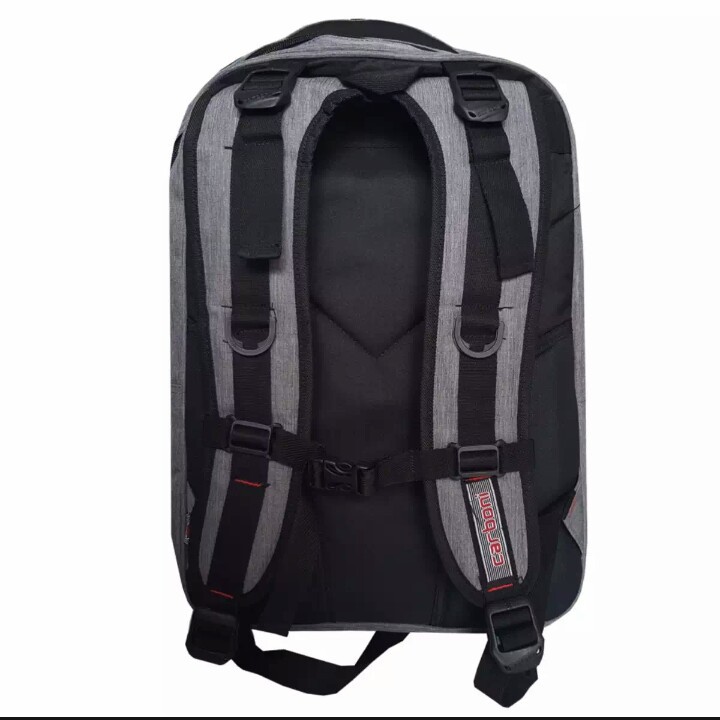 Carboni Tas Ransel Pria Dan Wanita Tas Punggung Backpack Original + raincover - Grey